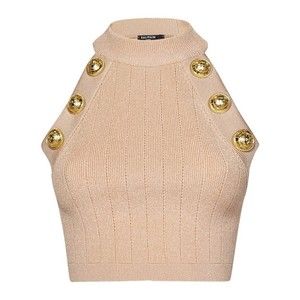 Balmain Ribbed Cropped Top - NWT